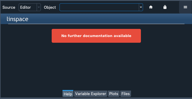 Object not found in help pane